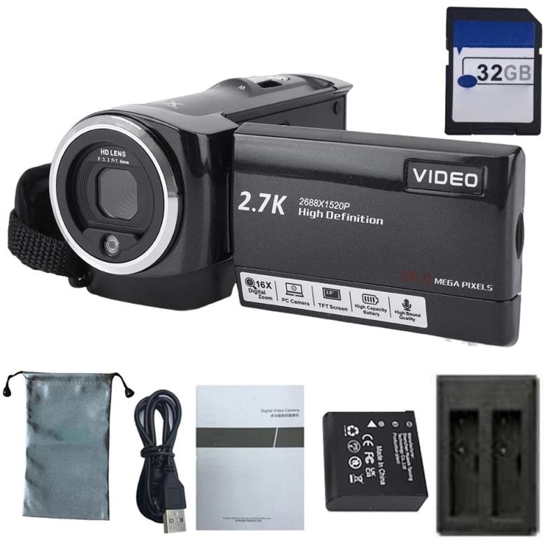 2.7K Camcorder 50MP 16X Digital Zoom Video Camera Camcorder 2.8inch 27