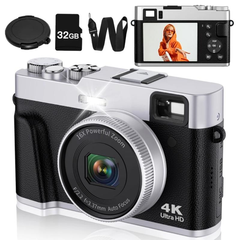 ZOSTUIC 4K Digital Camera, Autofocus 48MP Vlogging Camera, 16X Digital