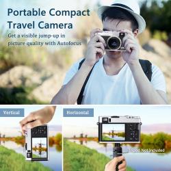 ZOSTUIC 4K Digital Camera, Autofocus 48MP Vlogging Camera, 16X Digital