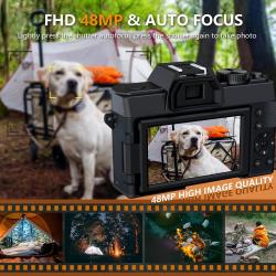NBD Digital Camera 4K 48MP Autofocus Camera WiFi Photography Support N
