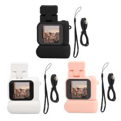 Mini Camera with Screen HD 1080p Digital Camera with Flash Lamp and Ba