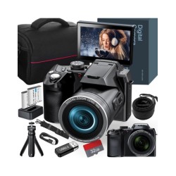 Digital Camera 4K 64MP 16X flip camera suitable for YouTube, suitable 