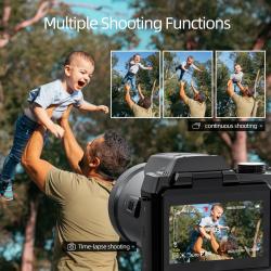 Digital Camera 4K 64MP 16X flip camera suitable for YouTube, suitable 