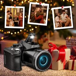 Digital Camera 4K 64MP 16X flip camera suitable for YouTube, suitable 