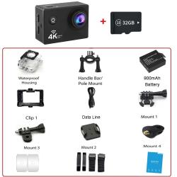 4K Action Camera A1 Ultra HD WiFi 12MP 2" LCD 30M Waterproof 170D Remo