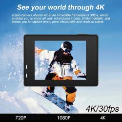 4K Action Camera A1 Ultra HD WiFi 12MP 2" LCD 30M Waterproof 170D Remo