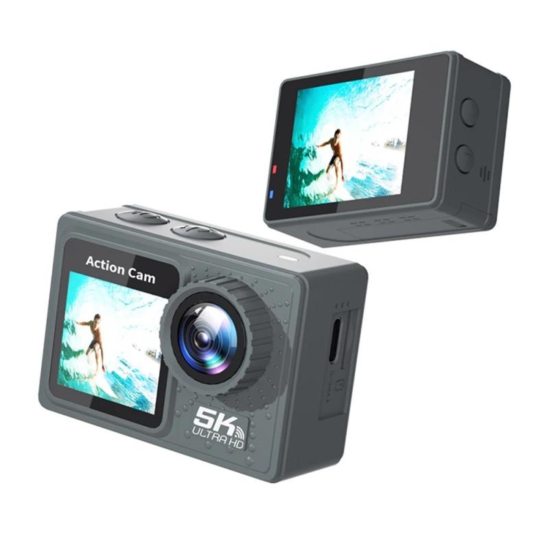 5K 4K 60FPS Action Camera Waterproof Dual Screen WiFi Sport Cam with R