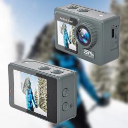 5K 4K 60FPS Action Camera Waterproof Dual Screen WiFi Sport Cam with R