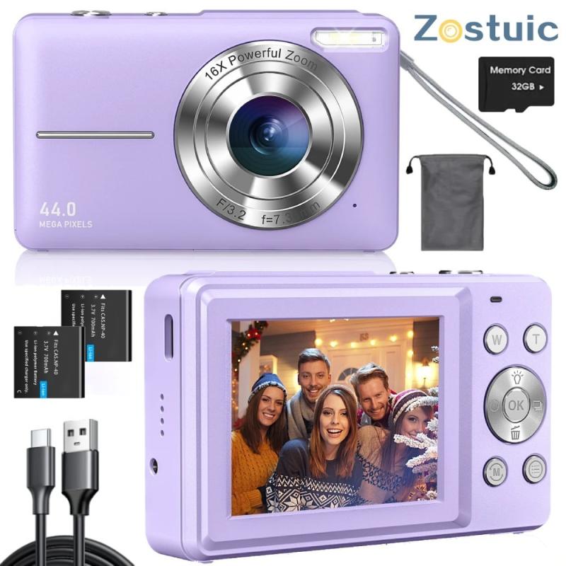 ZOSTUIC Digital Camera, FHD 1080P Camera, Digital Point and Shoot Came