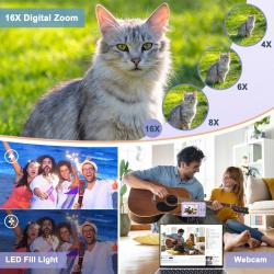 ZOSTUIC Digital Camera, FHD 1080P Camera, Digital Point and Shoot Came
