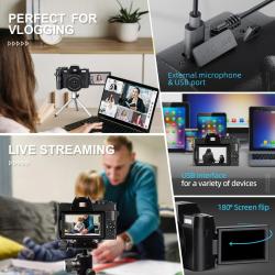 NBD Compact Digital Photography Camera 4K WIFI Web Cam Vintage Vlog Vi