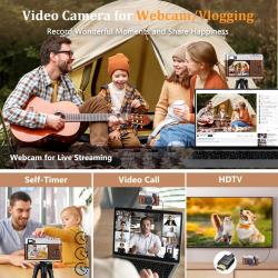 ZOSTUIC 4K Digital Camera, Photography Autofocus 48MP Vlogging Camera,