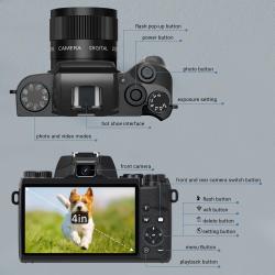 Digital Camera for Photography, 4K 64MP WiFi Vlogging Camera with Flas