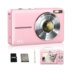 FHD 44MP 1080P Digital Camera Rechargeable Cameras with 16x Zoom Compa