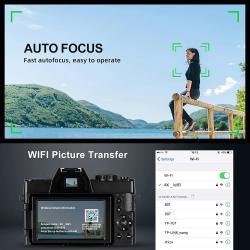 NBD Macro Lens 4K Digital Camera Flip Screen Selfie Camcorder 48MP You