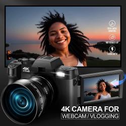 NBD Macro Lens 4K Digital Camera Flip Screen Selfie Camcorder 48MP You