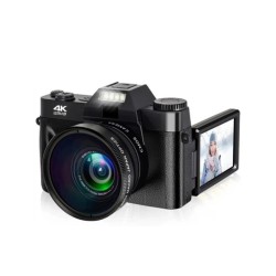 4K Digital Camera 48MP 16X Digital Zoom 3'' Flip Screen WiFi Web Camco