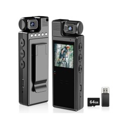 Body Camera with Audio Recording, Portable Wearable Small Body Worn Ca