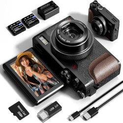 NBD Digital Camera 56MP Cameras for Photography 4K Camera 180°Flip Scr
