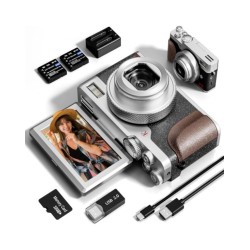NBD Digital Camera 56MP Cameras for Photography 4K Camera 180°Flip Scr