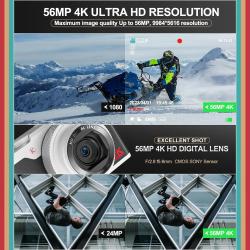NBD Digital Camera 56MP Cameras for Photography 4K Camera 180°Flip Scr