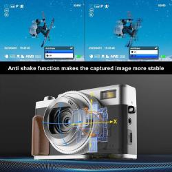 NBD Digital Camera 56MP Cameras for Photography 4K Camera 180°Flip Scr