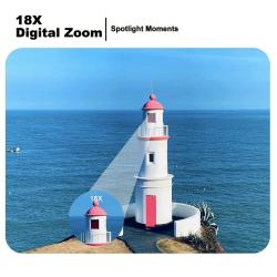 5K Digital Camera 3 Inch LCD Touch Rotatable Screen 18X Digital Zoom V