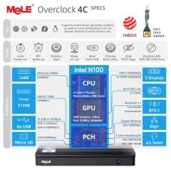 MeLE Reddot Winner Mini PC N100 i3-N300 16GB 32GB 512GB Mini Desktop C