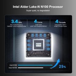 T9 Plus Quad Core Windows 11 Small Mini PC, CPU Intel N150/N100,16GB L