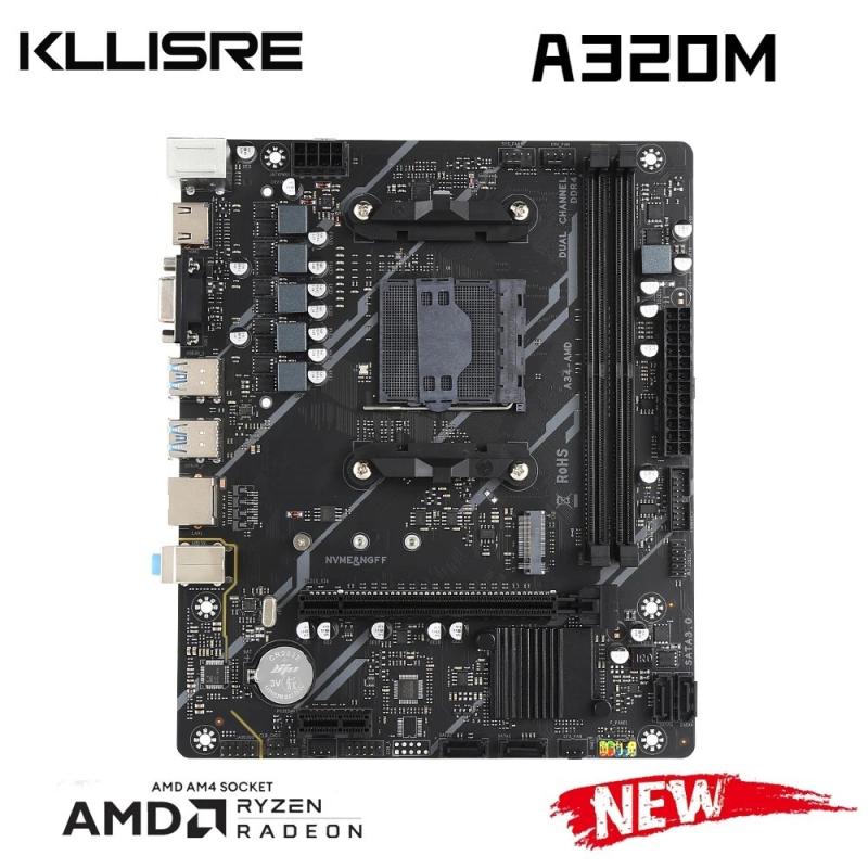 Kllisre A320M a320 2 x DDR4 up to 64GB NVME M.2 SATA3.0 Micro ATX AM4 