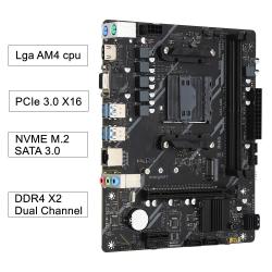 Kllisre A320M a320 2 x DDR4 up to 64GB NVME M.2 SATA3.0 Micro ATX AM4 