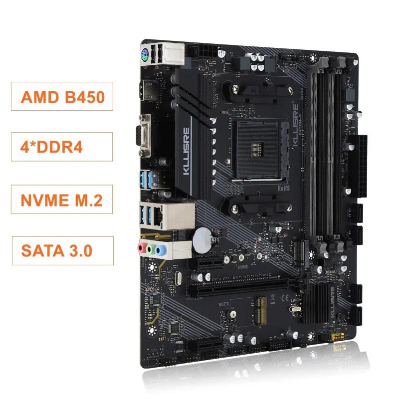 Kllisre B450 B450M motherboard dual-channel DDR4 SATAIII M.2 NVME supp
