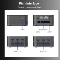 T9 Plus Mini PC - Intel N150 Quad-Core 16GB LPDDR5 0GB/256GB SSD Windo