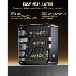 GMKtec M3 Plus Core i9-12900HK Mini PC Windows 11 Pro DDR4 3200MHz NVM