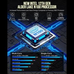 MLLSE G3 Mini PC Alder Lake N100 Windows 11 Pro Intel 12th DDR4 8GB RA