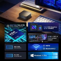 T10 Mini PC Intel Twin Lake N150 Windows 11 Ultra Small Pocket Compute