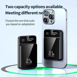 5000mAh portable magnetic wireless charging power bank 22.5W super fas