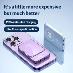 5000mAh portable magnetic wireless charging power bank 22.5W super fas