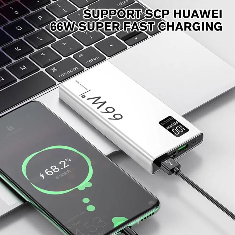 66W Super Fast Charging Portable Power Bank 20000mAh Dual USB PD20W Ex