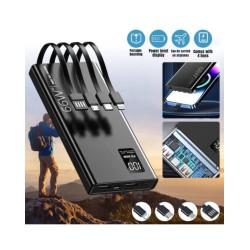 20000mAh Power Bank 66W Super Fast Charging For 20W Built-in 4 Cables 