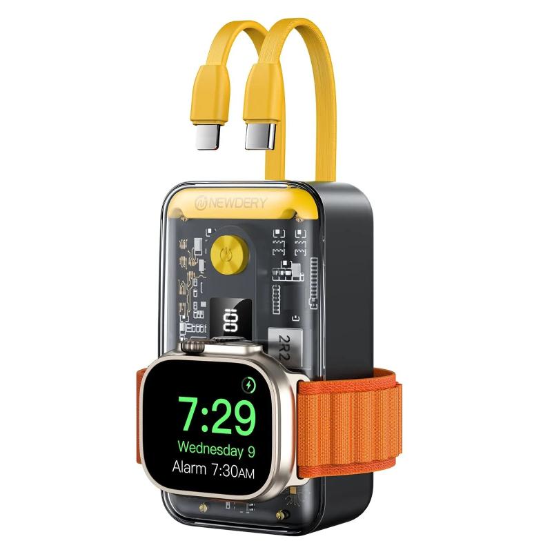 NEWDERY 10000mAh Portable Charger for Apple Watch,iPhone,Samsung Power