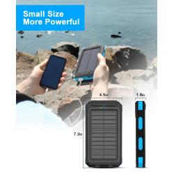Waterproof Outdoor Solar Power Bank 38800mAh Dual USB Travel Outdoor S
