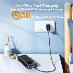 For IPhone Samsung Xiaomi Tuodes Power Bank 20000mAh PD20W External La