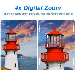 Ouelife MTR80 4K60FPS Action Camera 2.0 inch Touch Screen 170° 30M Wat