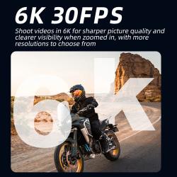 6K Action Camera 5K60FPS 4K60FPS 50MP 2.0" Touch LCD EIS Dual Screen W