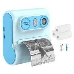 46MP Instant Camera Kids Video Camera with 3 Rolls Photo Paper Child S