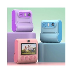 46MP Instant Camera Kids Video Camera with 3 Rolls Photo Paper Child S