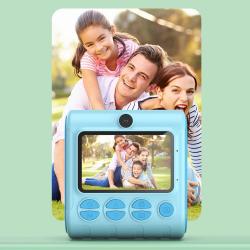 46MP Instant Camera Kids Video Camera with 3 Rolls Photo Paper Child S