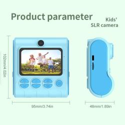 46MP Instant Camera Kids Video Camera with 3 Rolls Photo Paper Child S