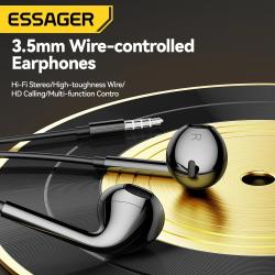 Essager 3.5mm Wired Headphones In Ear Headset Wired Earphones with Mic